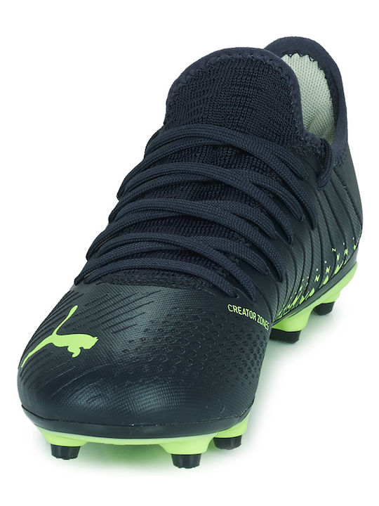 Parisian Fizzy Pistachio FG/AG Kids Soccer Cleats & Shoes Molded Navy Blue