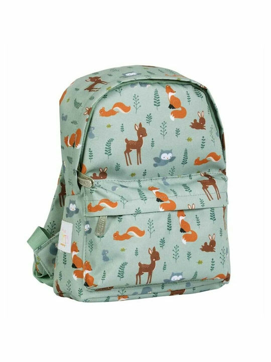 A Little Lovely Company Forest Friend School Bag Backpack Kindergarten in Green color