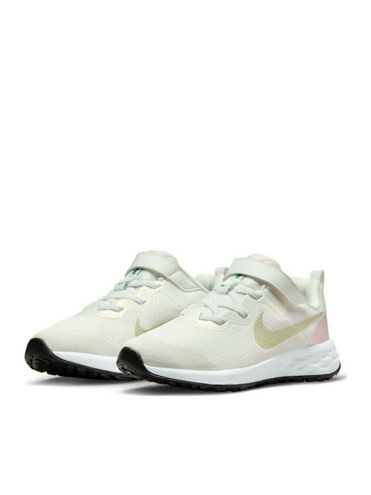 Revolution 6 Αθλητικά Παιδικά Παπούτσια Running με Σκρατς Summit White / Pink Foam / White / Honeydew