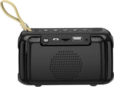 Borofone BR17 Cool Sports Bluetooth-Lautsprecher 5W mit Radio und Batterielaufzeit bis zu 4 Stunden Black