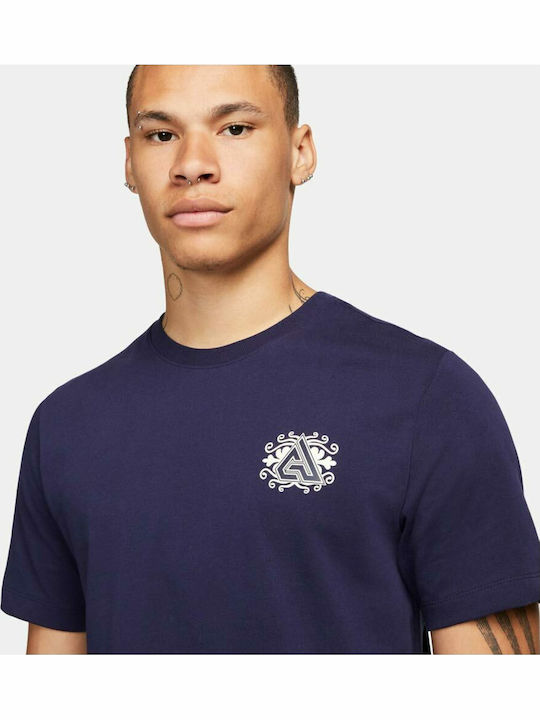 Nike Giannis Premium Basketball Tshirt Dri-Fit T-shirt Navy Μπλε