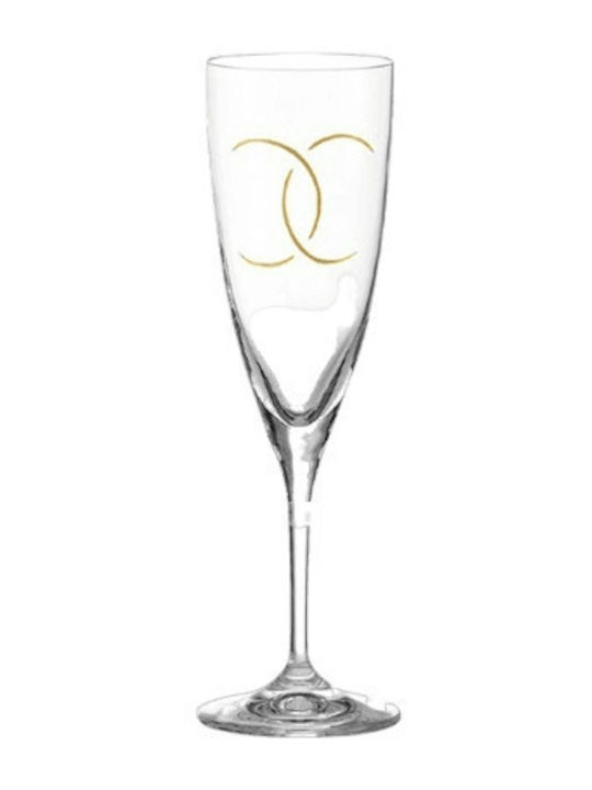 Capolavoro Wedding Carafe Set with Wine & Champagne Glasses made of Crystal 4pcs