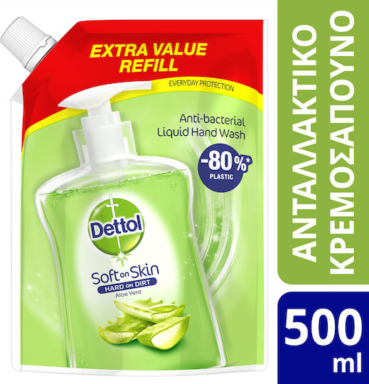 Dettol Refill Aloe Vera Liquid Soap with Aloe Vera 500ml