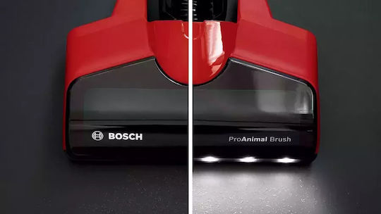 Bosch Unlimited 7 ProAnimal Прахосмукачка 2 в 1 Stick & Ръчна Червено
