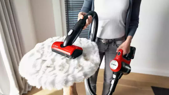 Bosch Unlimited 7 ProAnimal Прахосмукачка 2 в 1 Stick & Ръчна Червено