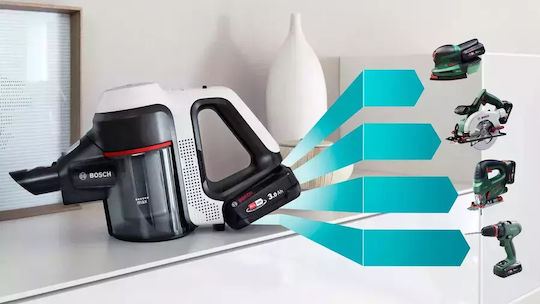 Bosch Unlimited 7 Επαναφορτιζόμενη Σκούπα 2 σε 1 Stick & Χειρός 18V White