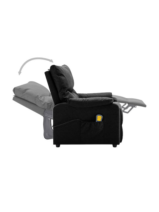 Fotoliu Relax Masaj cu Puf Neagră 71.5x93x98cm