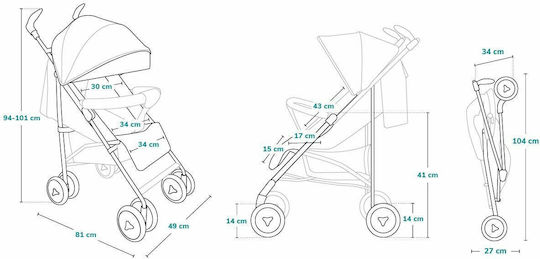 Lionelo Irma Dreamin Cărucior cu umbrelă Potrivit de la 6+ Luni Negru 7kg