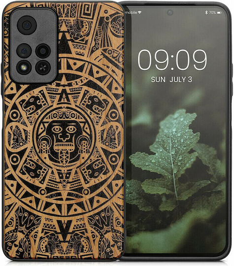 KWmobile Back Cover Lemn Maya Calendar Art - Light Brown / Black (Redmi Note 11 Pro+ 5G)
