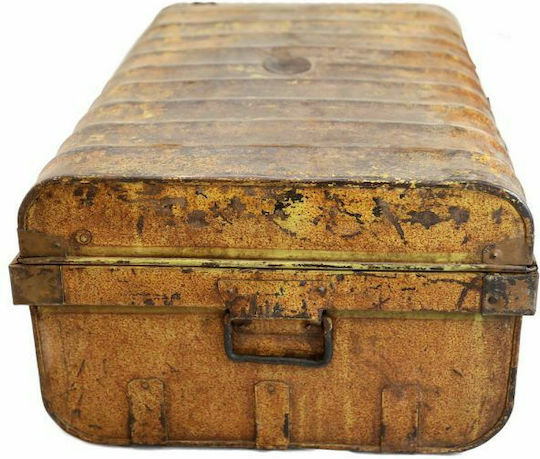 Synchronia Wooden Decorative Trunk Suitcase Gold 65x45x27cm