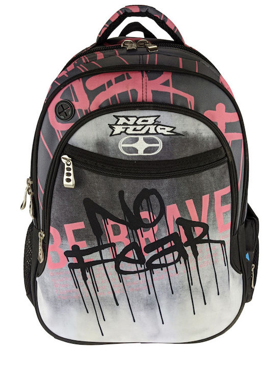 No Fear Brave School Bag Backpack Elementary, Elementary in Black color