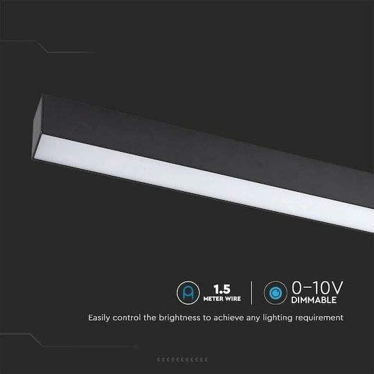 V-TAC LED Комерсиално Линейно Осветление Светило Таван Топло бяло IP20 с Регулируема Интензивност 120см.