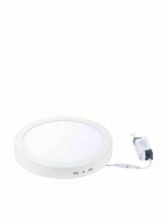 Vito Linda-R Στρογγυλό Εξωτερικό LED Panel 12W με Φυσικό Λευκό Φως 4000K 17εκ.