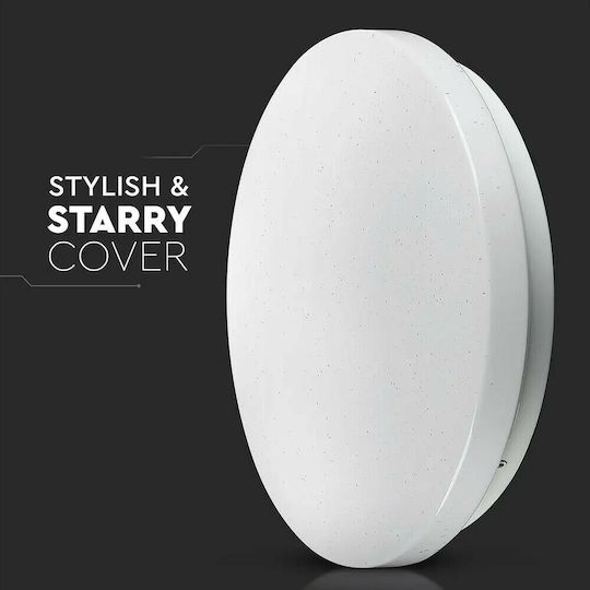 V-TAC Rotund În aer liber Panou LED Putere 18W cu Alb Natural Lumini 31x31cm.