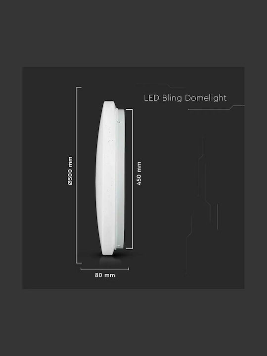 V-TAC Round Outdoor LED Panel 18W with Warm to Cool White Light 50cm