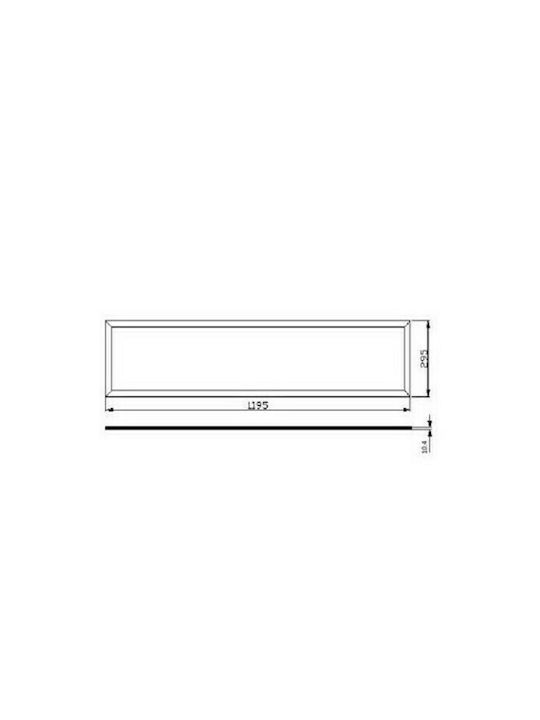 123led Paralelogram Încastrat Panou LED Putere 40W cu Alb Natural Lumini 120x30cm.