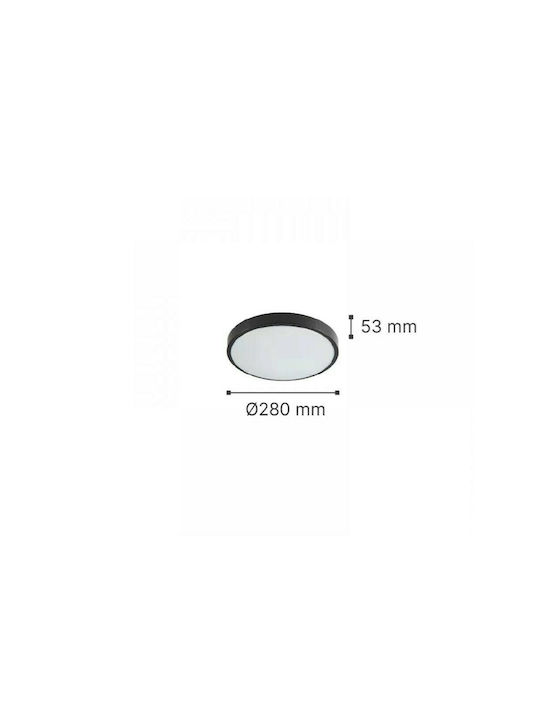 Inlight Outdoor Ceiling Flush Mount with Integrated LED in Gray Color 80300330