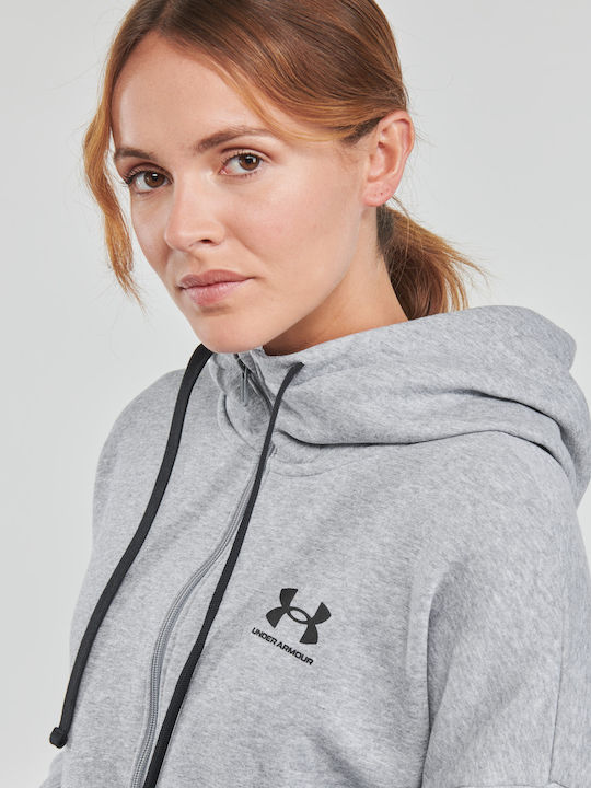 Rival Γυναικεία Ζακέτα Φούτερ με Κουκούλα Grey Medium Heather