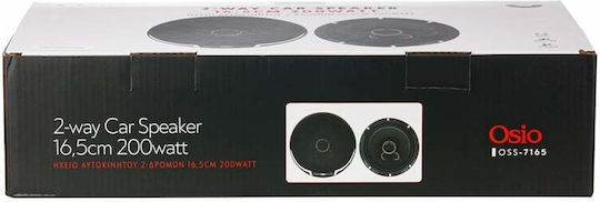 Osio 112325-0003 Σετ Ηχεία Αυτοκινήτου 6.5" με 200W RMS (2 Δρόμων)