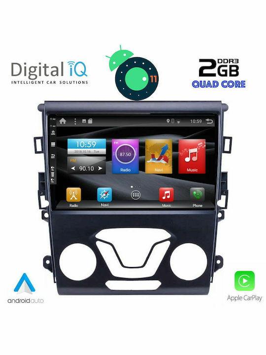 Digital IQ Car Audio System for Ford Mondeo 2014+ (Bluetooth/USB/AUX/WiFi/GPS/Apple-Carplay/CD) with Touch Screen 9"