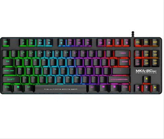 Armaggeddon MKA-2C Pro Gaming Μηχανικό Πληκτρολόγιο Tenkeyless με Custom Blue διακόπτες και RGB φωτισμό (Αγγλικό US)
