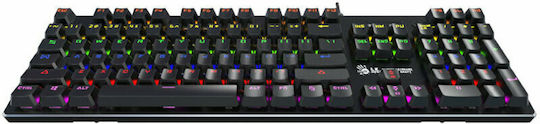 A4Tech B760 Gaming Mechanische Tastatur mit LK Waage Orange Schaltern und RGB-Beleuchtung (Griechisch) Gray