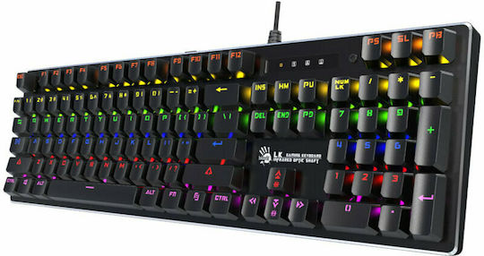 A4Tech B760 Gaming Mechanische Tastatur mit LK Waage Orange Schaltern und RGB-Beleuchtung (Griechisch) Gray