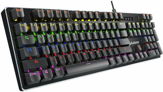 A4Tech B760 Gaming Mechanische Tastatur mit LK Waage Orange Schaltern und RGB-Beleuchtung (Griechisch) Gray