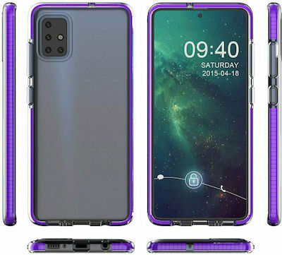 Hurtel Spring Back Cover Silicone 1mm Light Blue (Galaxy A21s)