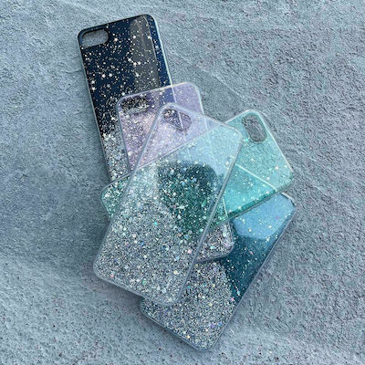 Wozinsky Star Glitter Shining Umschlag Rückseite Silikon Schwarz (Galaxy A31)