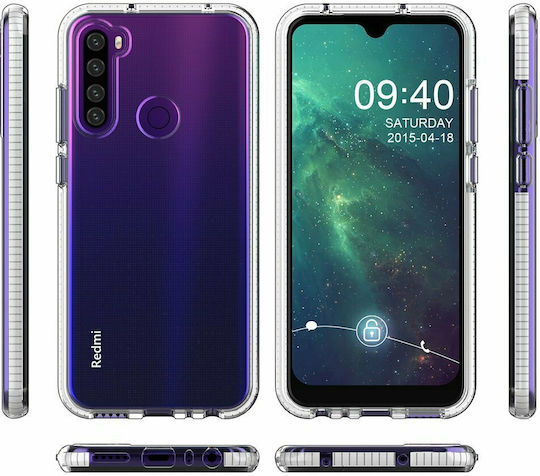 Hurtel Spring Back Cover Silicone 1mm Black (Redmi Note 8T)