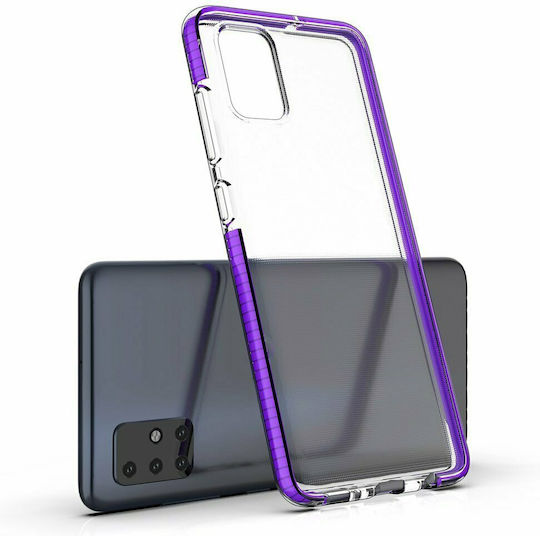 Hurtel Spring Back Cover Silicon 1mm Galben (Galaxy A21s)