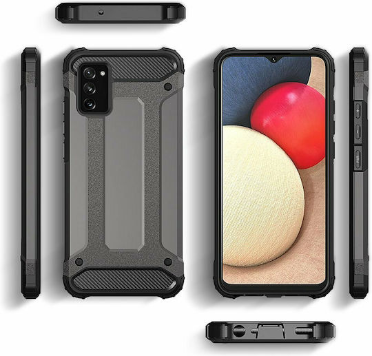 Hurtel Hybrid Armor Umschlag Rückseite Kunststoff Schwarz (Galaxy A03s)