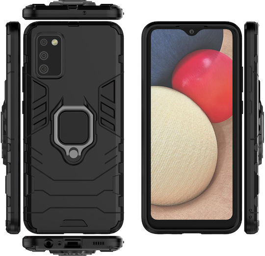 Hurtel Ring Armor Back Cover Πλαστικό Μαύρο (Galaxy A03s)
