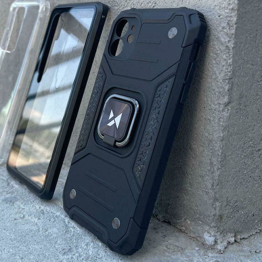 Wozinsky Ring Armor Задна корица Пластмаса Черен (Galaxy A33 5G)