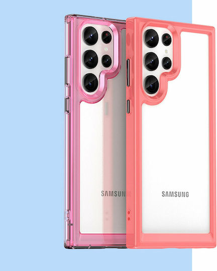 Hurtel Outer Space Back Cover Πλαστικό Κόκκινο (Galaxy S22 Ultra 5G)