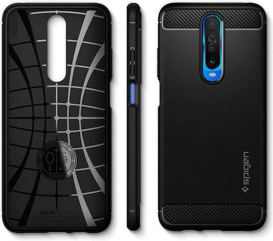 Spigen Rugged Armor Back Cover Silicon 1.3mm Negru (Poco X2)