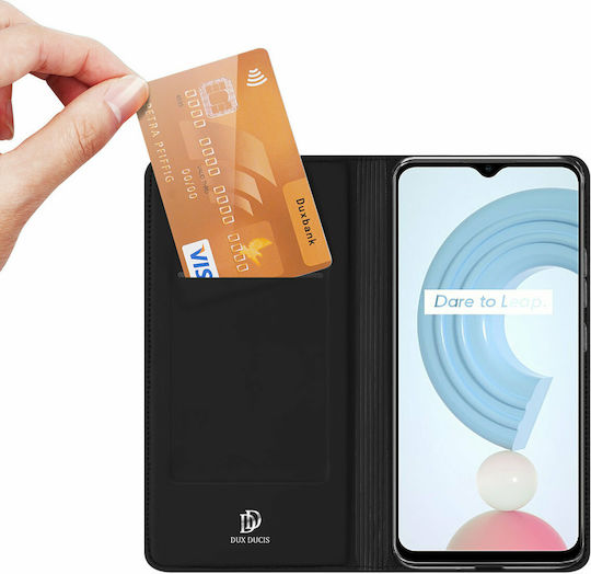 Dux Ducis Skin Pro Портмоне Кожа Черен (Realme C21Y, C25Y)