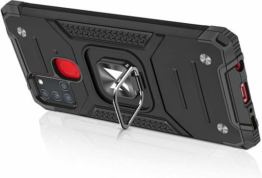 Wozinsky Ring Armor Back Cover Plastic Red (Galaxy A21s)