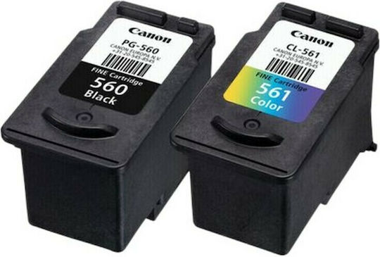 Canon PG-560/CL-561 Original Pack of 2 InkJet Printer Inks Multiple (Color) / Black (3713C006)