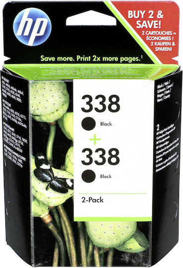 HP 338 Original Pack of 2 InkJet Printer Inks Black (CB331EE)