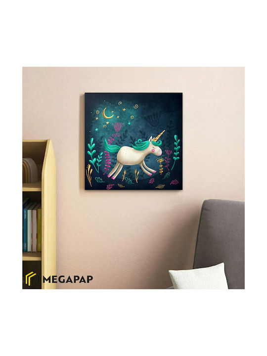 Megapap Παιδικός Πίνακας Unicorn σε Καμβά 40x40εκ.