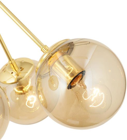 ArteLibre Mey Pendant Light Honey Ball for 5 Bulbs E27 59x64cm