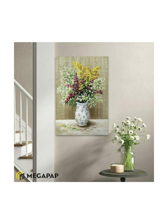 Megapap Flowers in Vase Painting on Canvas 60x90cm