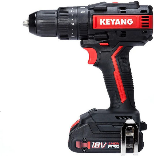 Keyang DM18BLW Κρουστικό Δραπανοκατσάβιδο Μπαταρίας Brushless 18V 2x2Ah