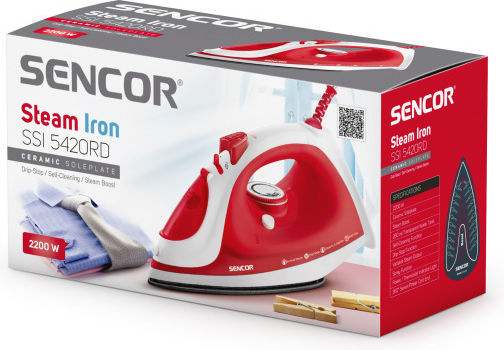 Sencor Σίδερο Ατμού 2200W με Κεραμική Πλάκα και Συνεχόμενη Παροχή 20gr/min