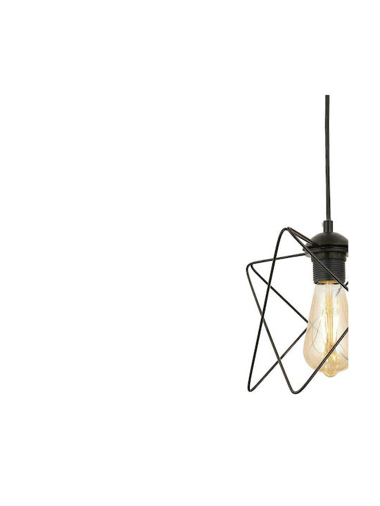 ArteLibre Han Pendant Light Black Grid with Socket E27