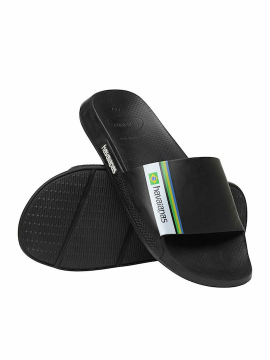 Brasil Men's Slides Black
