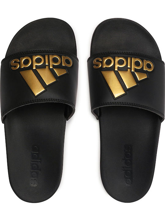Adilette Cloudfoam Plus Logo Ανδρικά Slides Μαύρα
