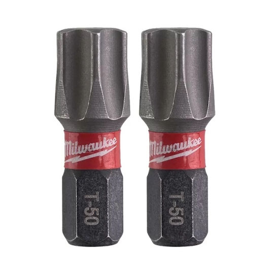 Milwaukee Set 2 Biți Șurubelniță Torx / Steaua Torx Impact Shock